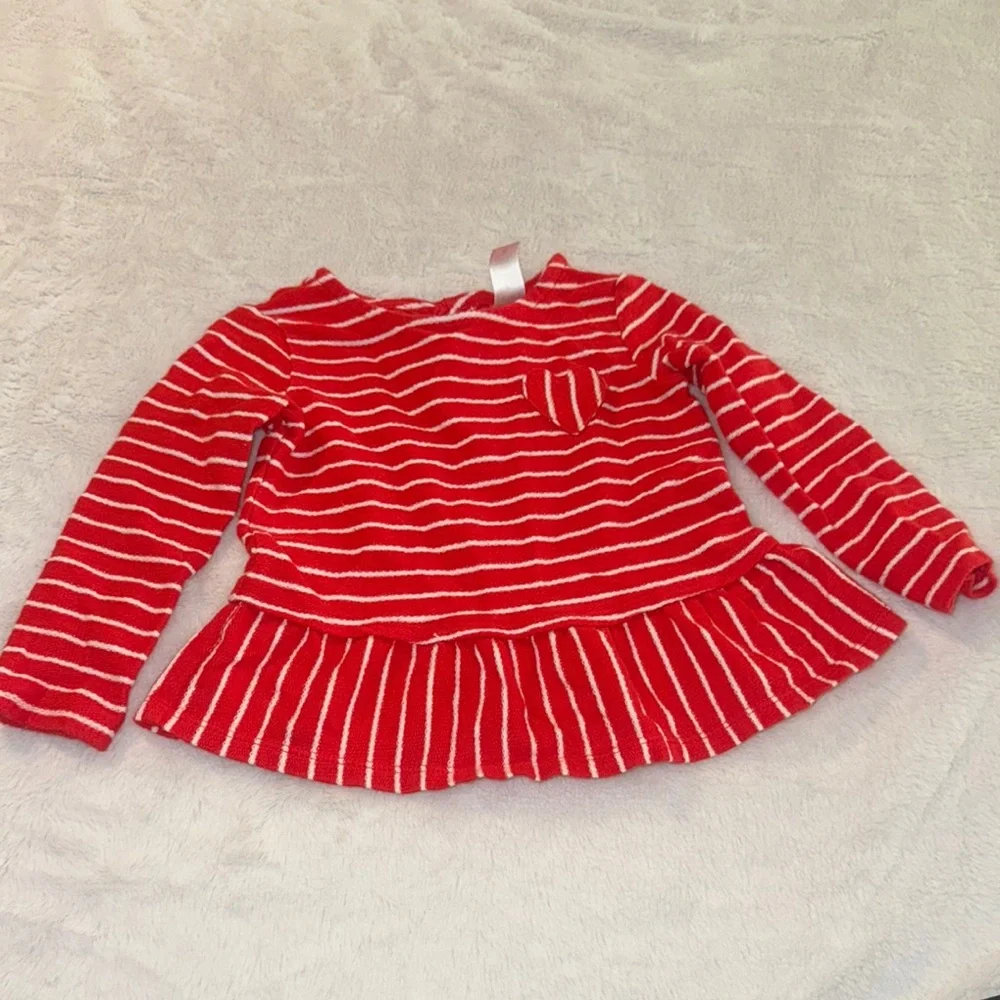 Carter's 24Months Red Striped heart set